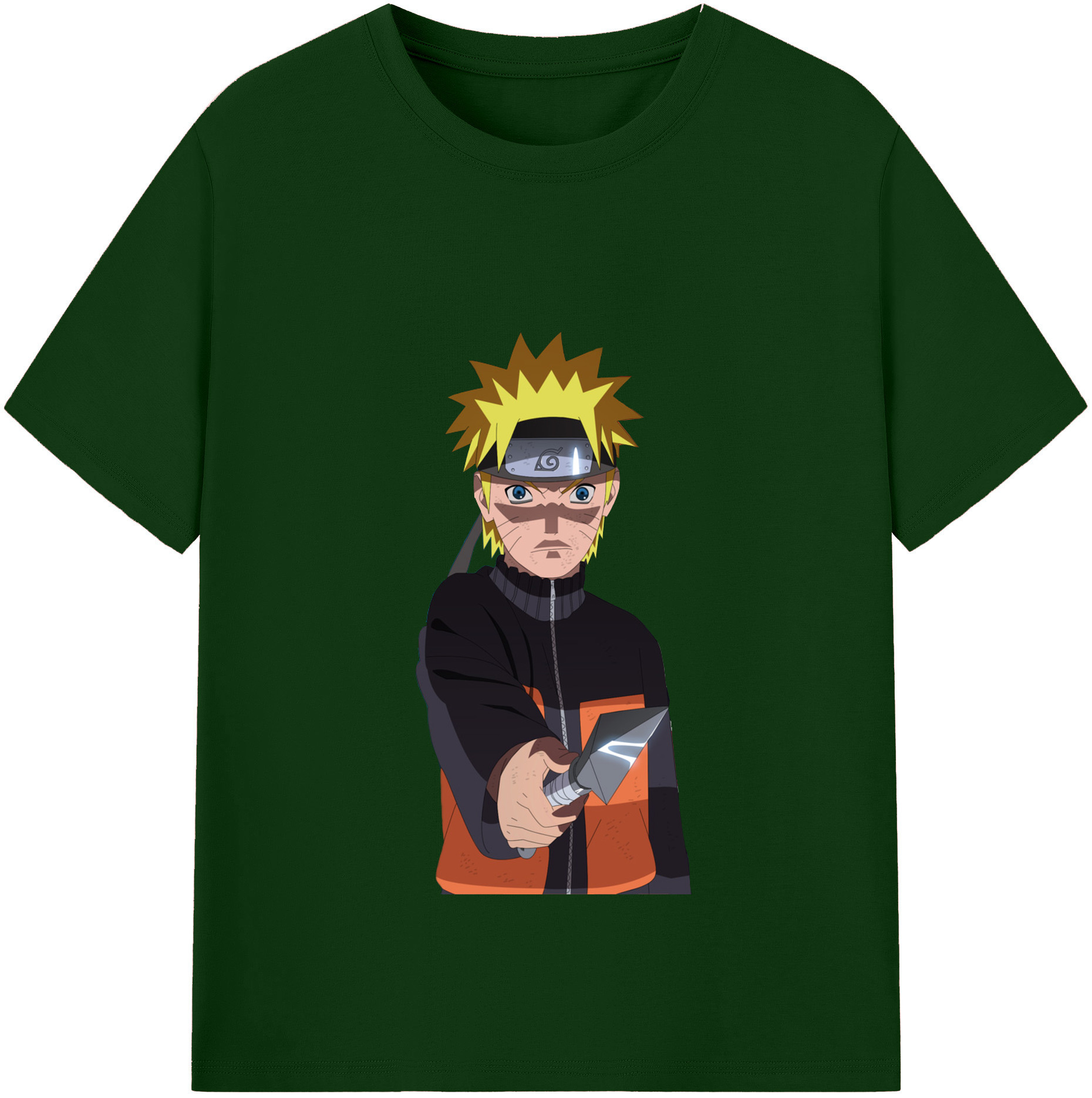 （画像用） NARUTO -ナルト- うずまき ナルト Uzumaki Naruto 綿100％半袖Tシャツ（フロントプリント）